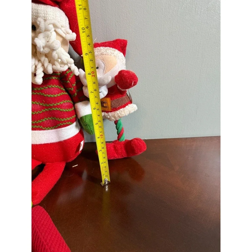 Vintage 1990s Santa Claus Plush Christmas‎ Decor LOT of 3